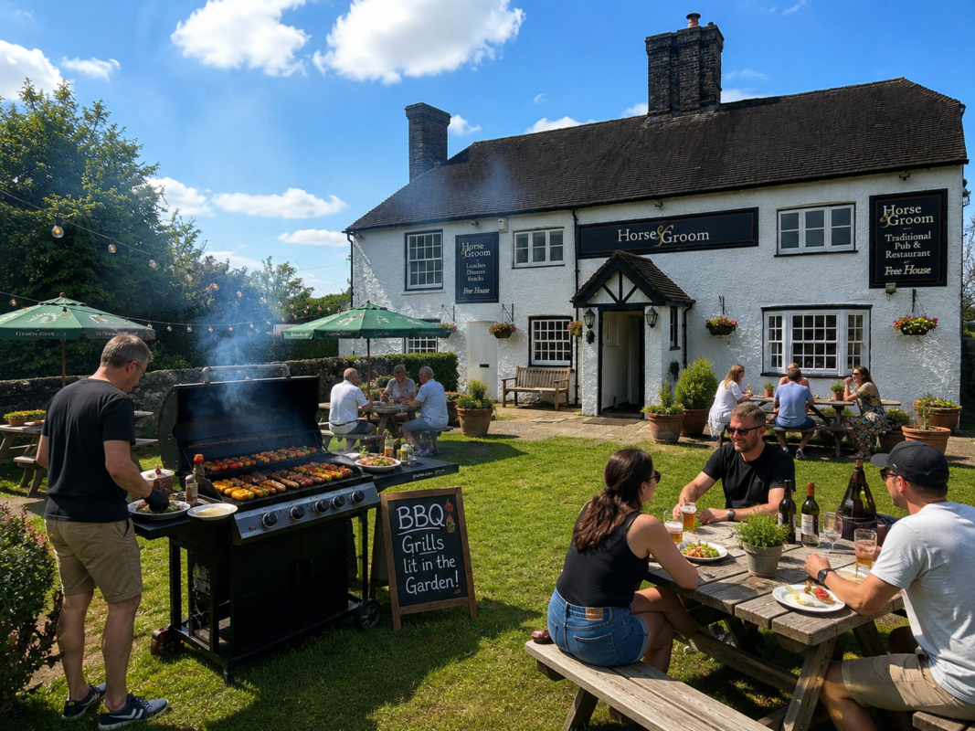 BBQ Grill Party in Horse & Groom Pub
